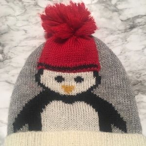 Toddler winter hat. Cute Penguin theme. Very Good Condition/used.